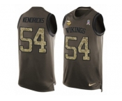 Men's Nike Minnesota Vikings #54 Eric Kendricks Limited Green Salute to Service Tank Top NFL Jersey