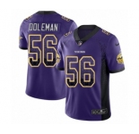 Men's Nike Minnesota Vikings #56 Chris Doleman Limited Purple Rush Drift Fashion NFL Jersey