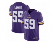 Men's Nike Minnesota Vikings #59 Emmanuel Lamur Vapor Untouchable Limited Purple Team Color NFL Jersey
