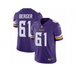 Men's Nike Minnesota Vikings #61 Joe Berger Vapor Untouchable Limited Purple Team Color NFL Jersey