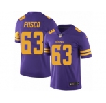 Men's Nike Minnesota Vikings #63 Brandon Fusco Limited Purple Rush NFL Jersey