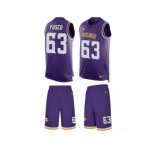 Men's Nike Minnesota Vikings #63 Brandon Fusco Limited Purple Tank Top Suit NFL Jersey