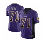 Men's Nike Minnesota Vikings #71 Riley Reiff Limited Purple Rush Drift Fashion NFL Jersey