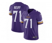 Men's Nike Minnesota Vikings #71 Riley Reiff Vapor Untouchable Limited Purple Team Color NFL Jersey