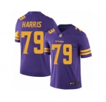 Men's Nike Minnesota Vikings #79 Michael Harris Limited Purple Rush NFL Jersey