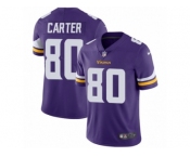 Men's Nike Minnesota Vikings #80 Cris Carter Vapor Untouchable Limited Purple Team Color NFL Jersey