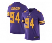 Men's Nike Minnesota Vikings #94 Jaleel Johnson Limited Purple Rush NFL Jersey