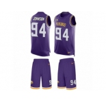 Men's Nike Minnesota Vikings #94 Jaleel Johnson Limited Purple Tank Top Suit NFL Jersey