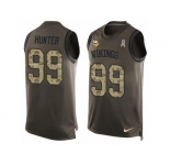 Men's Nike Minnesota Vikings #99 Danielle Hunter Limited Green Salute to Service Tank Top NFL Jersey