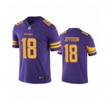 Minnesota Vikings #18 Justin Jefferson Color Rush Limited Purple Jersey