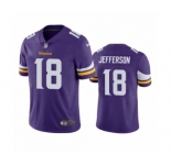 Minnesota Vikings #18 Justin Jefferson Purple 2020 NFL Draft Vapor Limited Jersey