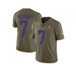 Nike Minnesota Vikings #7 Case Keenum Olive Men Stitched NFL Limited 2017 Salute to Service Jersey