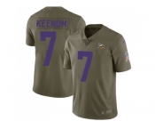 Nike Minnesota Vikings #7 Case Keenum Olive Men Stitched NFL Limited 2017 Salute to Service Jersey