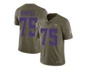 Nike Minnesota Vikings #75 Brian ONeill Olive Men Stitched NFL Limited 2017 Salute To Service Jersey