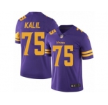 Nike Minnesota Vikings #75 Matt Kalil Purple Men's Stitched NFL Limited Rush Jersey
