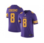 Nike Minnesota Vikings #8 Kirk Cousins Purple Men Stitched NFL Limited Rush Jersey