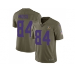Nike Minnesota Vikings #84 Randy Moss Olive Men Stitched NFL Limited 2017 Salute To Service Jersey