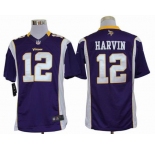 nike nfl jerseys minnesota vikings #12 harvin purple[nike limited]