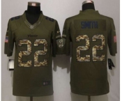 nike nfl jerseys minnesota vikings #22 smith army green[nike Limited Salute To Service]