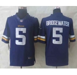 nike nfl jerseys minnesota vikings #5 bridgewater purple[nike limited][bridgewater]