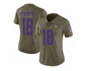 Women Nike Minnesota Vikings #18 Michael Floyd Limited Olive 2017 Salute to Service NFL Jersey