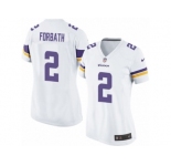 Women Nike Minnesota Vikings #2 Kai Forbath Game White NFL Jersey