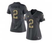 Women Nike Minnesota Vikings #2 Kai Forbath Limited Black 2016 Salute to Service NFL Jersey
