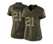 Women Nike Minnesota Vikings #21 Jerick McKinnon Green Stitched NFL Limited 2015 Salute to Service Jersey
