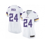 Women Nike Minnesota Vikings #24 Tramaine Brock Game White NFL Jersey