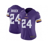 Women Nike Minnesota Vikings #24 Tramaine Brock Purple Team Color Vapor Untouchable Limited Player NFL Jersey