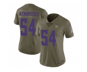 Women Nike Minnesota Vikings #54 Eric Kendricks Olive Stitched NFL Limited 2017 Salute to Service Jersey