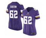Women Nike Minnesota Vikings #62 Nick Easton Game Purple Team Color NFL Jersey