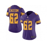 Women Nike Minnesota Vikings #62 Nick Easton Limited Purple Rush Vapor Untouchable NFL Jersey