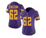 Women Nike Minnesota Vikings #62 Nick Easton Limited Purple Rush Vapor Untouchable NFL Jersey