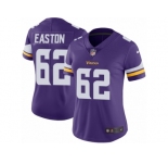 Women Nike Minnesota Vikings #62 Nick Easton Purple Team Color Vapor Untouchable Limited Player NFL Jersey