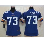Women Nike Minnesota Vikings #73 Sharrif Floyd Purple Team Color Stitched NFL Limited Jersey