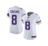Women Nike Minnesota Vikings #8 Kirk Cousins White Stitched NFL Vapor Untouchable Limited Jersey