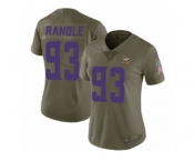 Women Nike Minnesota Vikings #93 John Randle Limited Olive 2017 Salute to Service NFL Jersey