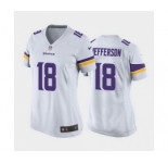Women's Minnesota Vikings #18 Justin Jefferson White game jersey
