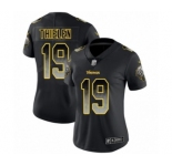 Women's Minnesota Vikings #19 Adam Thielen Limited Black Smoke Fashion Football Jersey