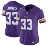 Women's Minnesota Vikings #33 Aaron Jones Purple Vapor Untouchable Limited Football Stitched Jersey