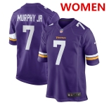 Women's Minnesota Vikings #7 byron murphy jr. nike purple nfl game jersey