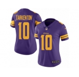 Women's Nike Minnesota Vikings #10 Fran Tarkenton Limited Purple Rush NFL Jersey