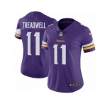 Women's Nike Minnesota Vikings #11 Laquon Treadwell Vapor Untouchable Limited Purple Team Color NFL Jersey