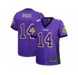 Women's Nike Minnesota Vikings #14 Stefon Diggs Limited Purple Drift Fashion NFL Jersey