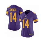 Women's Nike Minnesota Vikings #14 Stefon Diggs Limited Purple Rush NFL Jersey