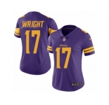Women's Nike Minnesota Vikings #17 Jarius Wright Limited Purple Rush NFL Jersey