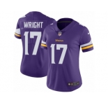 Women's Nike Minnesota Vikings #17 Jarius Wright Vapor Untouchable Limited Purple Team Color NFL Jersey