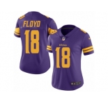 Women's Nike Minnesota Vikings #18 Michael Floyd Limited Purple Rush NFL Jersey