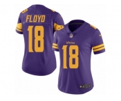 Women's Nike Minnesota Vikings #18 Michael Floyd Limited Purple Rush NFL Jersey